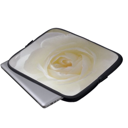 Witte rozenlaptophoes Romantisch Roos Hoesje table Laptop Sleeve (Voorkant onderkant)