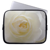 Witte rozenlaptophoes Romantisch Roos Hoesje table Laptop Sleeve (Voorkant)