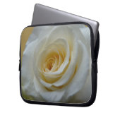 Witte rozenlaptophoes Romantisch Roos Hoesje table Laptop Sleeve (Voorkant Links)