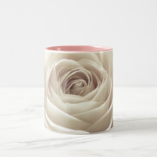 witte rozenmok tweekleurige koffiemok (Center)