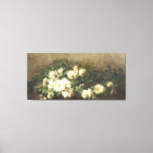witte rozenolie canvas afdruk (Voorkant)