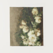 witte rozenolie wandkleed (Voorkant)