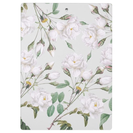 witte rozenplanner klembord (Achterkant)