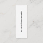 Witte RSVP QR Code Bruiloft Budget Behuizing Kaart Mini Visitekaartje (Achterkant)