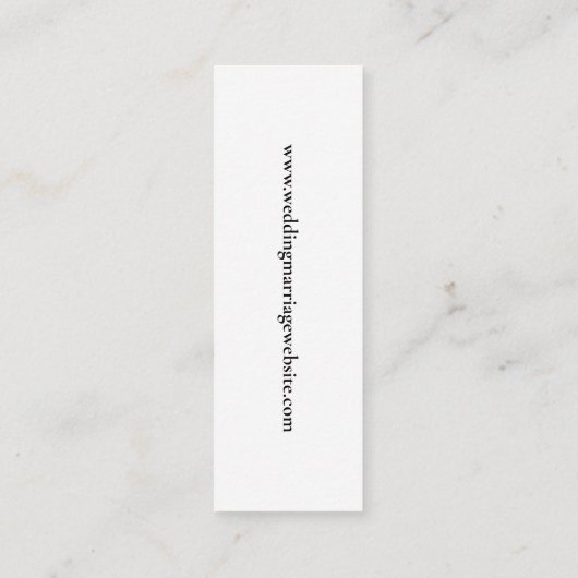 Witte RSVP QR Code Bruiloft Budget Behuizing Kaart Mini Visitekaartje (Achterkant)