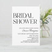 Witte rug Modern Minimalistisch Vrijgezellenfeest Kaart (Staand voorkant)