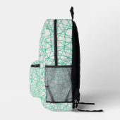 Witte rugzak met smaragdgroen geometrisch patroon (Rechts)
