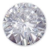 witte ruitvormige ronde knop met ronde kop (Voorkant)