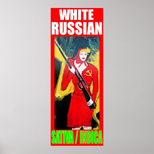 WITTE RUSLAND SATIVA INDICA POSTER (Voorkant)