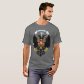 Witte Russisch shirt met dubbele kop (Voorkant volledig)