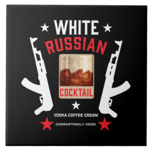 Witte Russische cocktail Tegeltje