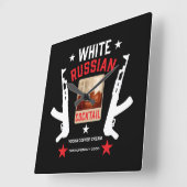 Witte Russische cocktail Vierkante Klok (Hoek)