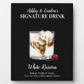Witte Russische drank • PERSOONLIJKE handtekeningd Fotoplaat (Voorkant)