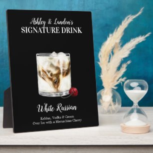 Witte Russische Drink ・ PERSONALISEERDE Drink van Fotoplaat
