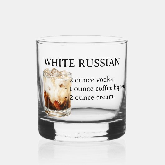 Witte Russische Vodka Recept Cocktail Whisky Glas (Voorkant)