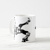 Witte rusteling koffiemok (Voorkant links)