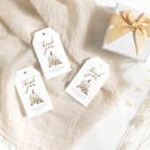 Witte Rustieke Boho Pompoen Baby Shower Bedanktkaa Cadeaulabel