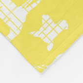 Witte rustieke herten op gele fleece deken (Hoek)