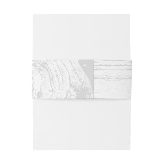 Witte rustieke houtnerf textuur chique winter brui uitnodigingen wikkel (Achterkant Voorbeeld)