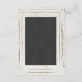 Witte Rustieke Lijst Krijt Bruiloftsreceptie Informatiekaartje (Achterkant)