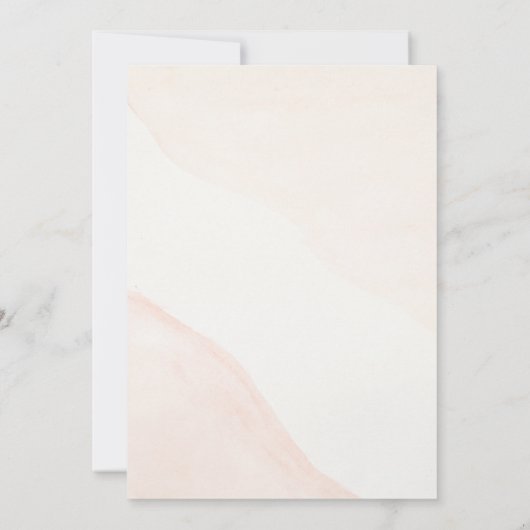 Witte Rustieke Waterverf Bloemen Gratis bruiloft Kaart (Achterkant)