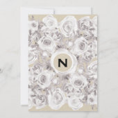 Witte Rustieke Winter Rozen Kraft Vrijgezellenfees Kaart (Achterkant)