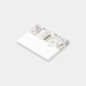 Witte Rustieke Winterrozen Shabby Chic Elegant Post-it® Notes (Schuin)
