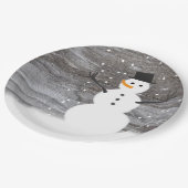 Witte Rustige sneeuwkerst in bord (Gekanteld)