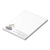 WITTE RUSTISCHE FLORALE BIRDHOUSE REAL ESTATE REAL NOTITIEBLOK (Linkerzijde)