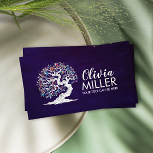 Witte Sakura boom - Kleurrijke bloesem Visitekaartje