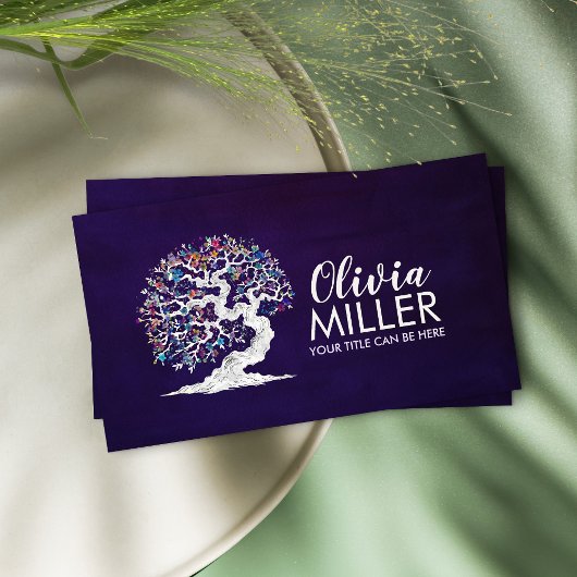 Witte Sakura boom - Kleurrijke bloesem Visitekaartje