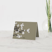 Witte Sakura Kersenbloesem Bruiloft Dank Je Wel Bedankkaart (Achterkant)