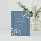 Witte Sakura Kersenbloesems Aziatisch Save The Dat Aankondigingskaart (Staand voorkant)