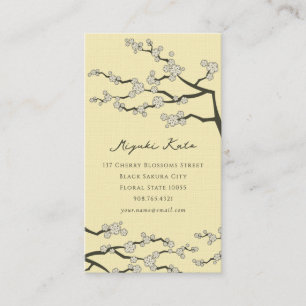 Witte Sakura Oosterse Kersenbloesems Elegant Chic Visitekaartje