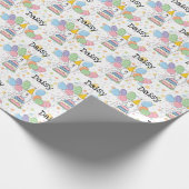 Witte Samoyed Hond Verjaardag Cadeaupapier (Hoek)