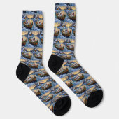Witte Samoyed Kerstboot Vakantie Sokken (Rechts)