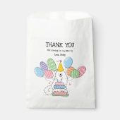 Witte Samoyed Verjaardagsfeestje Dank je Favor Tas Bedankzakje (Voorkant)