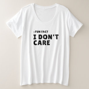 witte Sarcastische grappige uitspraak Leuk weetje Grote Maat T-shirt