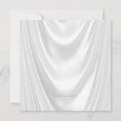 Witte Satijnen Glitter Roze Kruis Eerste Communie Kaart (Achterkant)