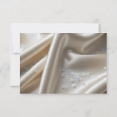 Witte Satijnen Rozen en Pioen Huwelijk Save The Date (Achterkant)