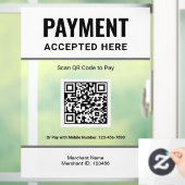 Witte Scan om QR-code zakelijke betaling te betale Raamsticker (Huis)