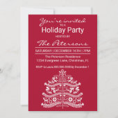 Witte Scandinavische kerstboom feestdag Kaart (Voorkant)