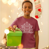 Witte Scandinavische volkskunst Nordic Christmas T T-shirt