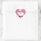 Witte schaap in zonnebril Cartoon Hart Sticker (Tas)