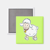 Witte Schaap Magnet (Voorkant / Achterkant)
