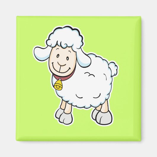 Witte Schaap Magnet (Voorkant)