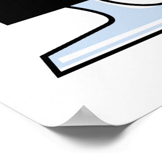 witte schaats vectorafbeelding poster (Hoek)