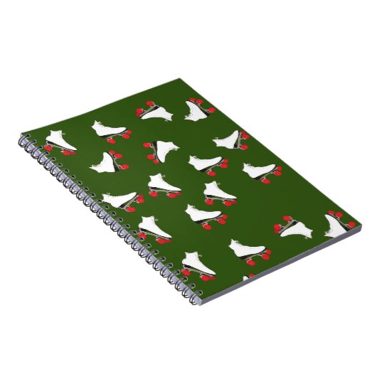 Witte Schaatsen van Roller Notitieboek (Rechterzijde)