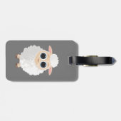 Witte schapen bagagelabel (Achterkant horizontaal)