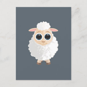 Witte schapen briefkaart